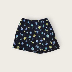 Vintage Y2k early 2000s My Michelle navy blue floral print high waist mini skort